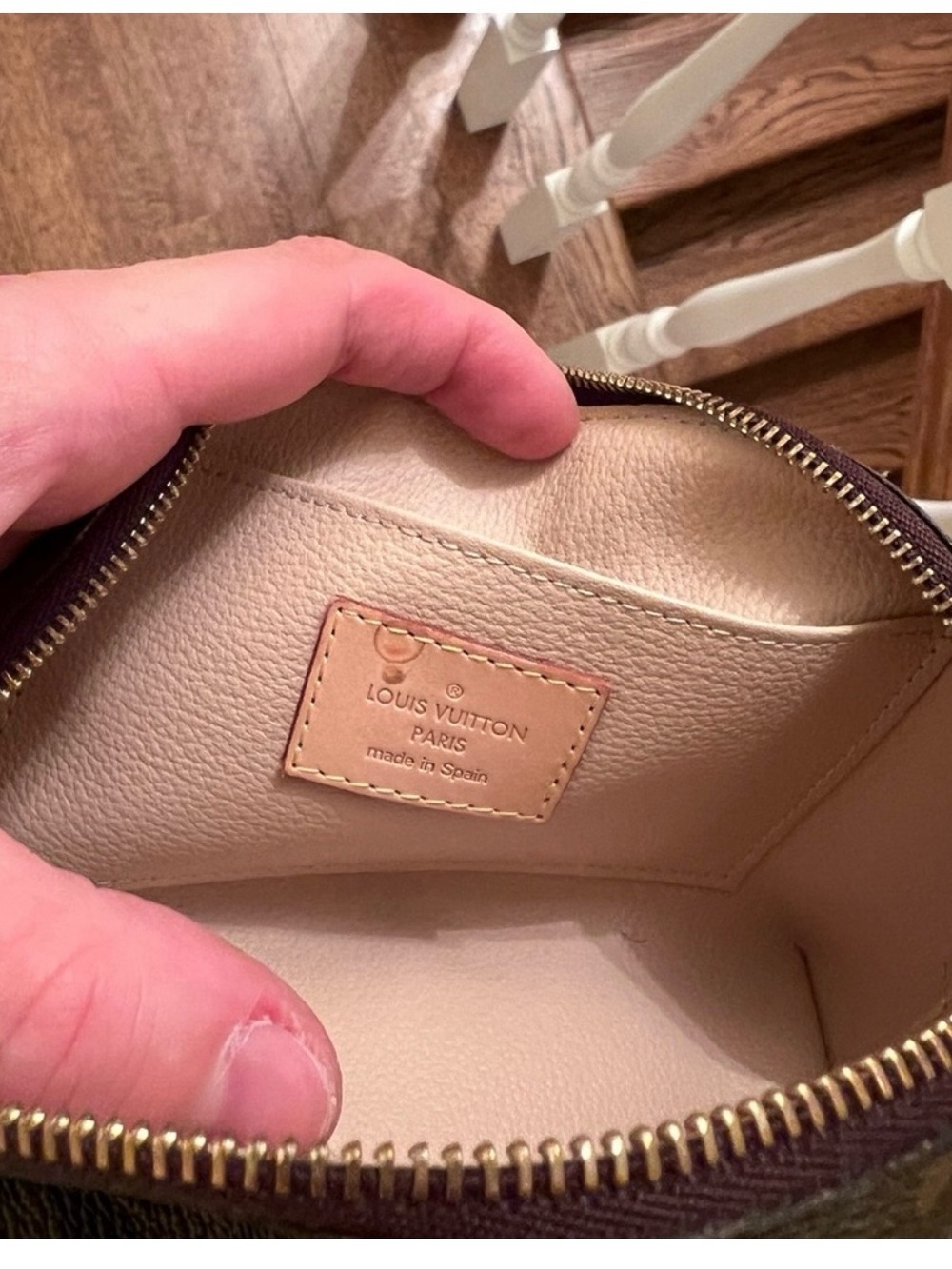 Louis Vuitton Monogram Pouch in Dark Brown and Tan - Picture 5 of 6
